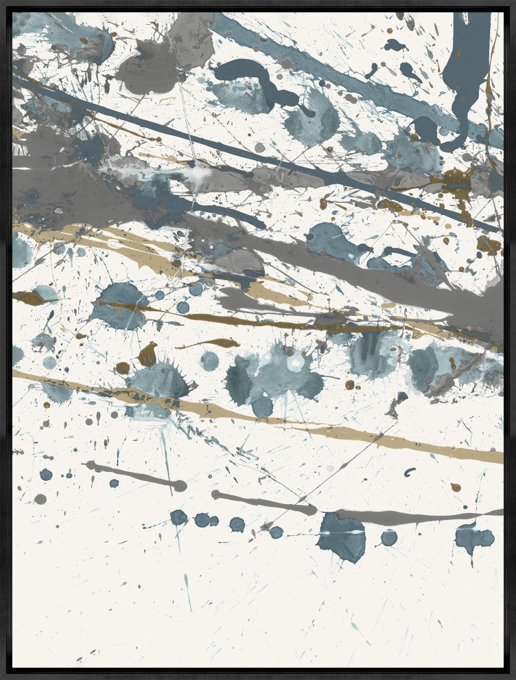 24x32 Winding Road X, Framed Artwork, Black