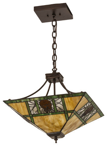 17Sq Pinecone Ridge Inverted Pendant