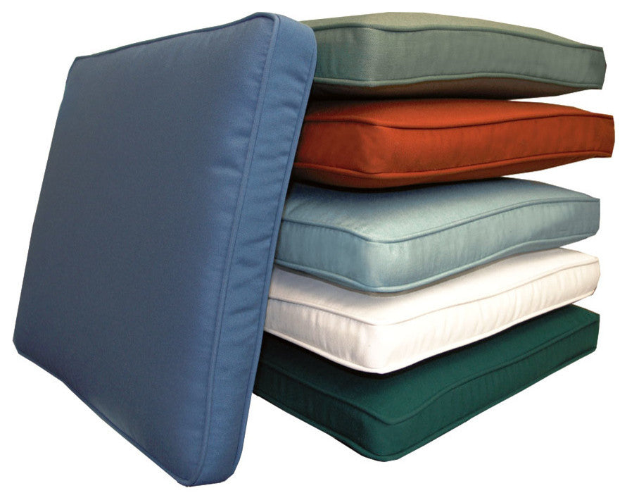 Dining Chair Sunbrella Fabric Outdoor Cushion With Piping, Choose your Fabric, L