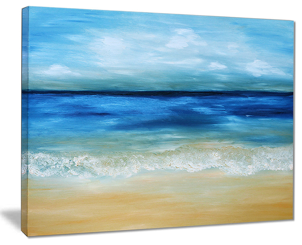 "Warm Tropical Sea and Beach" Canvas Print
