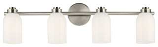 31" 4-Light Vanity Light With White Opal Glass