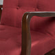 GDF Studio Gunther French-Style Fabric Club Chair, Red/Espresso