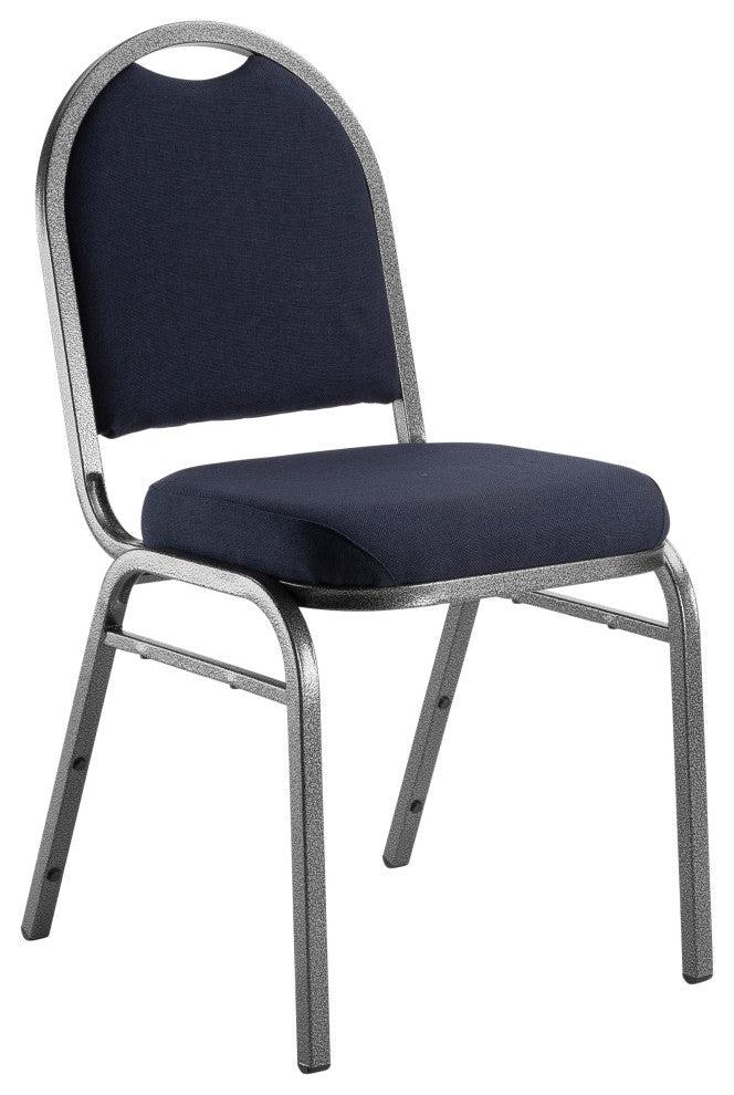 NPS 9200 Fabric Stack Chair, Midnight Blue Seat/ Silvervein Frame