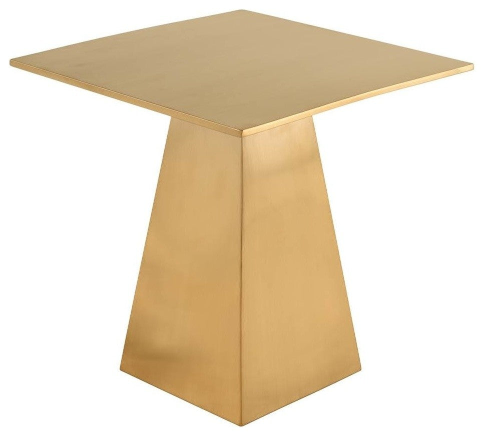 Liam Side Table in Brushed Gold Stainless Steel