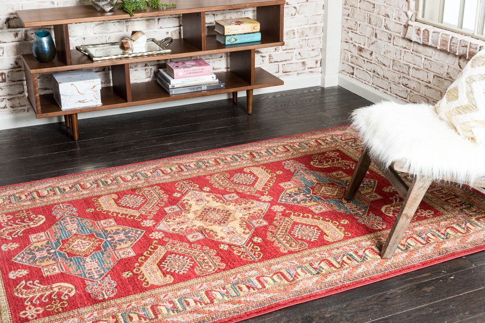 Unique Loom Red Philip Sahand 3' 3 x 5' 3 Area Rug