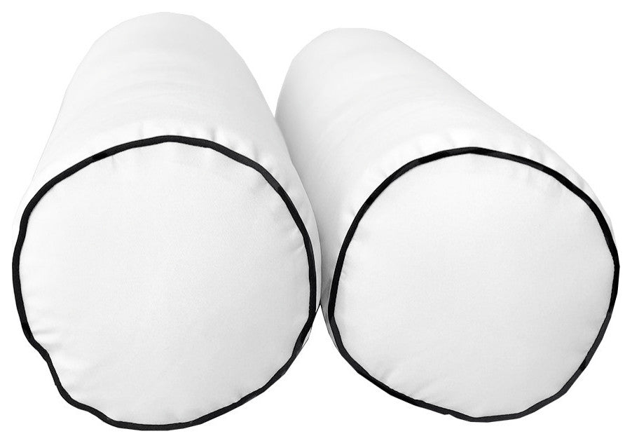 S6 Twin-XL Contrast Trim Mattress Bolster Pillow Outdoor Slip Cover ONLY AD106