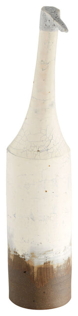 Egret Sculpture, White, Medium