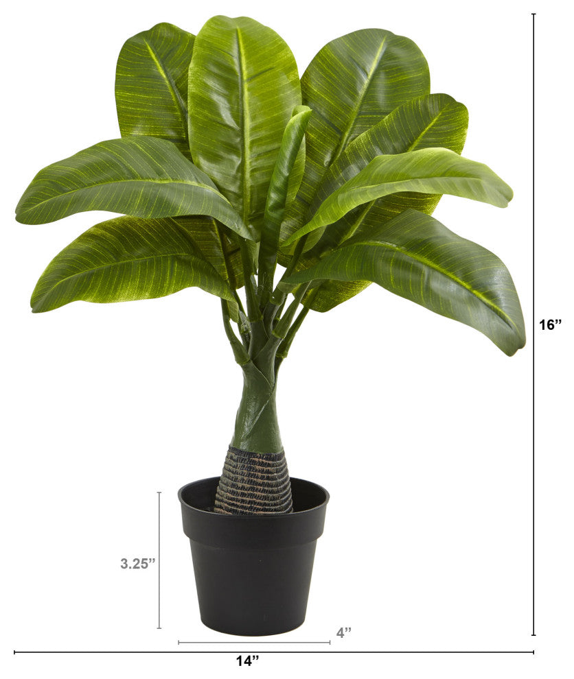16" Mini Banana Artificial Plant