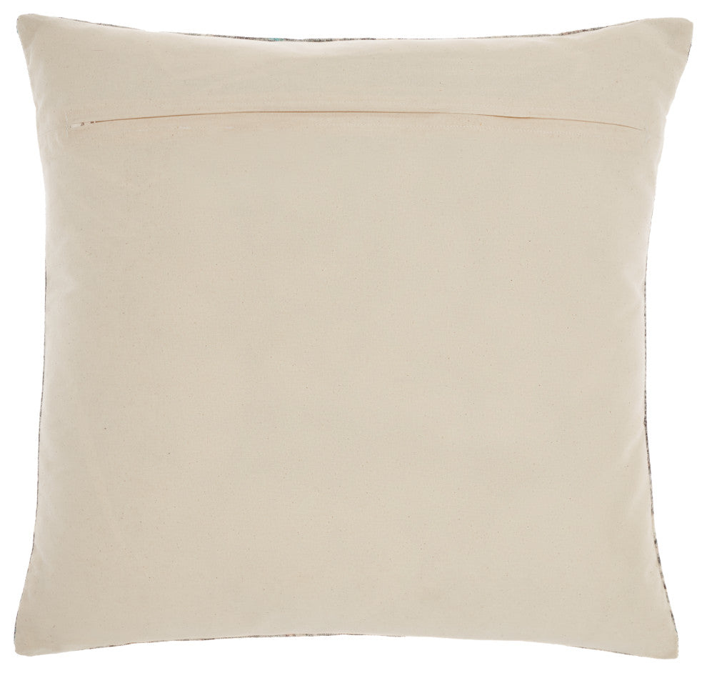 Nicole Curtis GT235 Throw Pillow, Grey/Multi, 20" X 20"