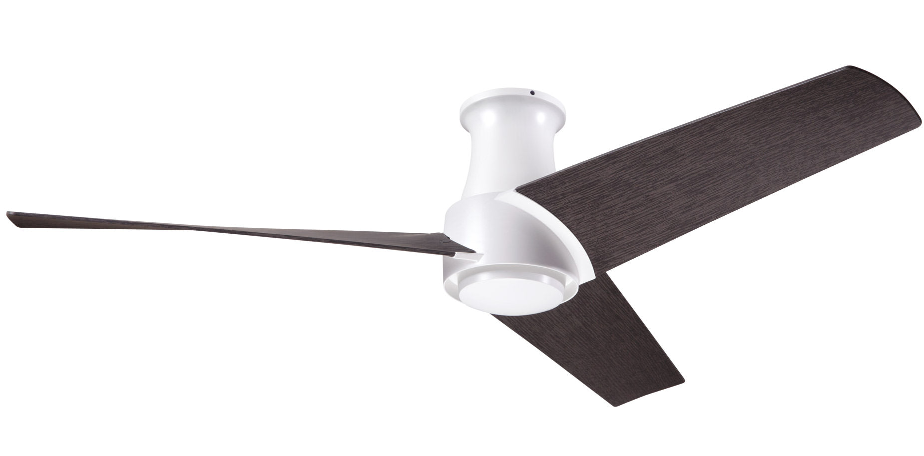 Ambit 56" Flush Fan, Matte White/Ebony Blades, Remote