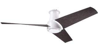 Ambit 56" Flush Fan, Matte White/Ebony Blades, Remote