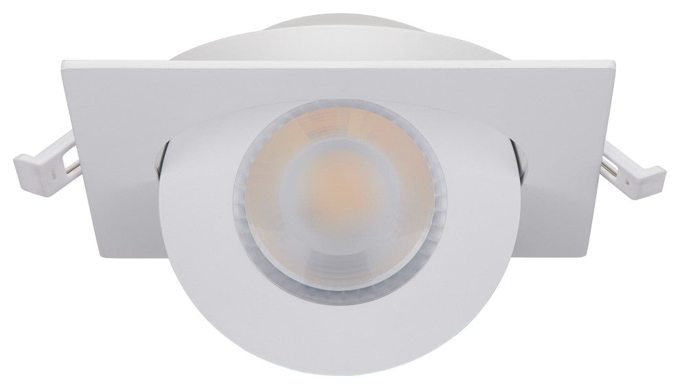 9 Watt - CCT Selectable - LED Direct Wire Downlight - Gimbaled - 4 Inch Square