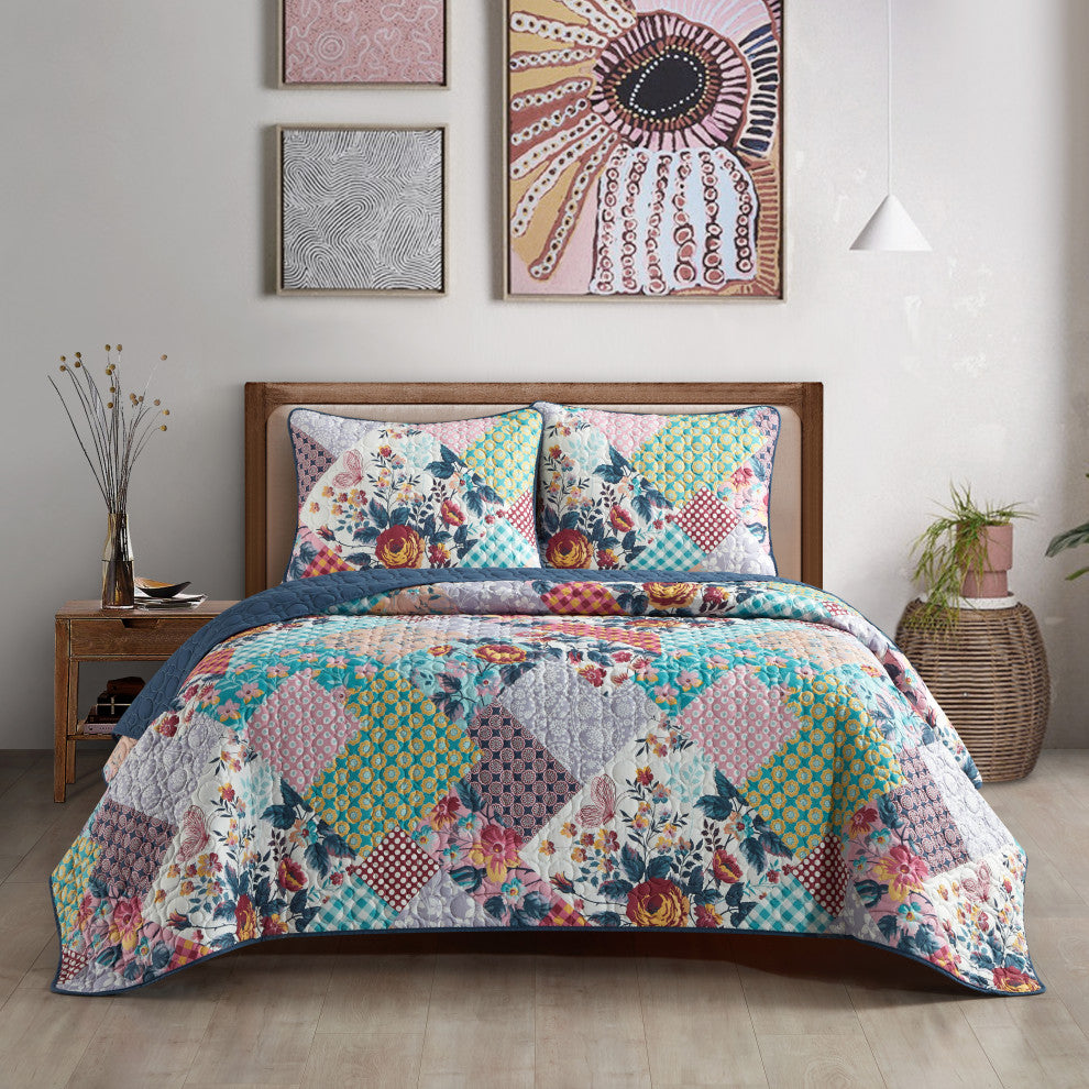 Libby 3 Piece Quilt Set, Queen