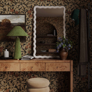 Graham Velvet Table Lamp, Moss Green