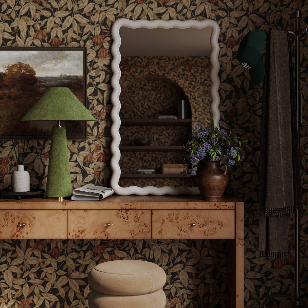 Graham Velvet Table Lamp, Moss Green