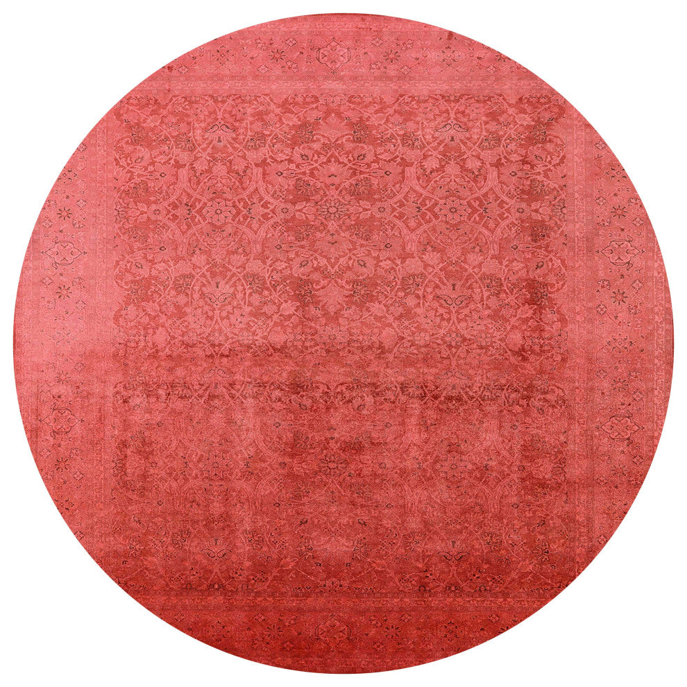 Ahgly Company Indoor Round Mid-Century Modern Area Rugs, 7' Round