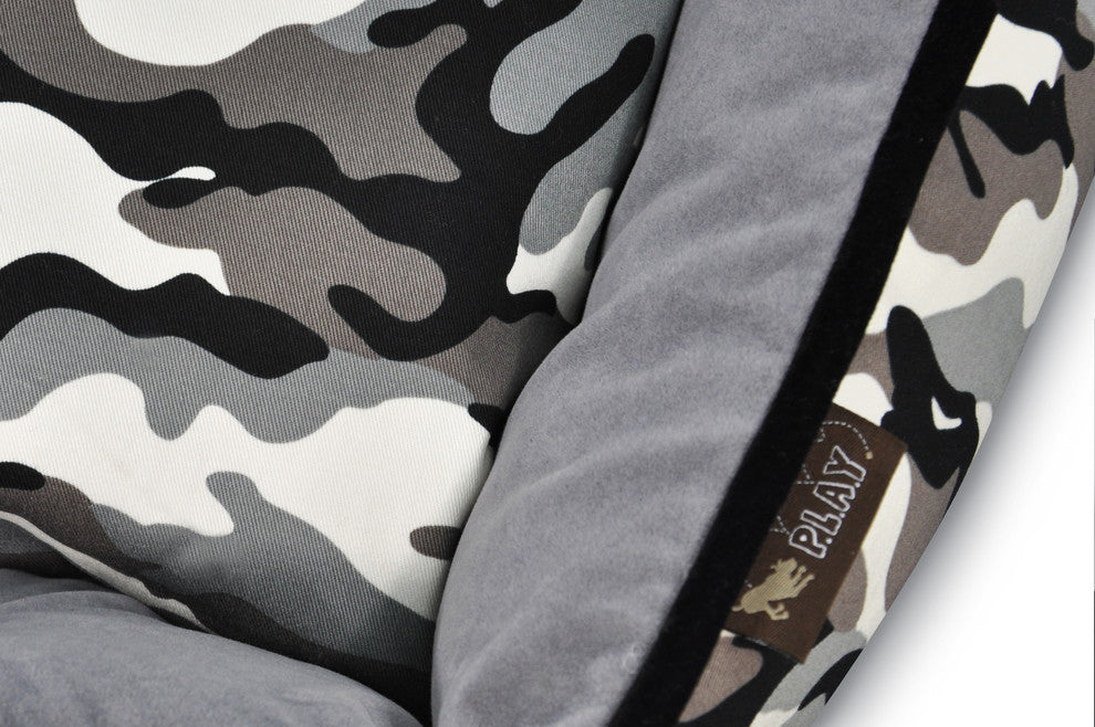 Lounge Bed Camouflage, White, Medium