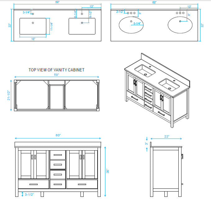 Wyndham WCS141460DESCMUNOMED Espresso 60 Inch Double Bathroom Vanity