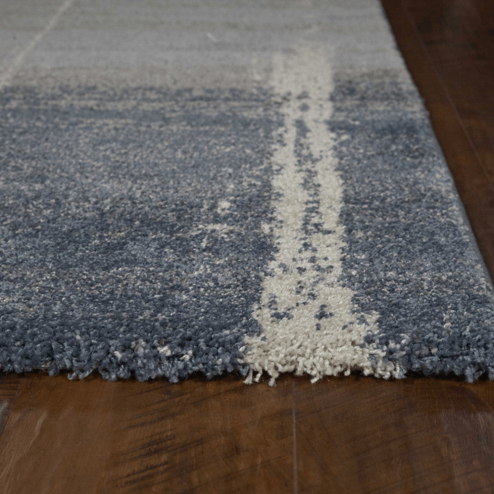 7 X 10  Polypropylene Blue Area Rug