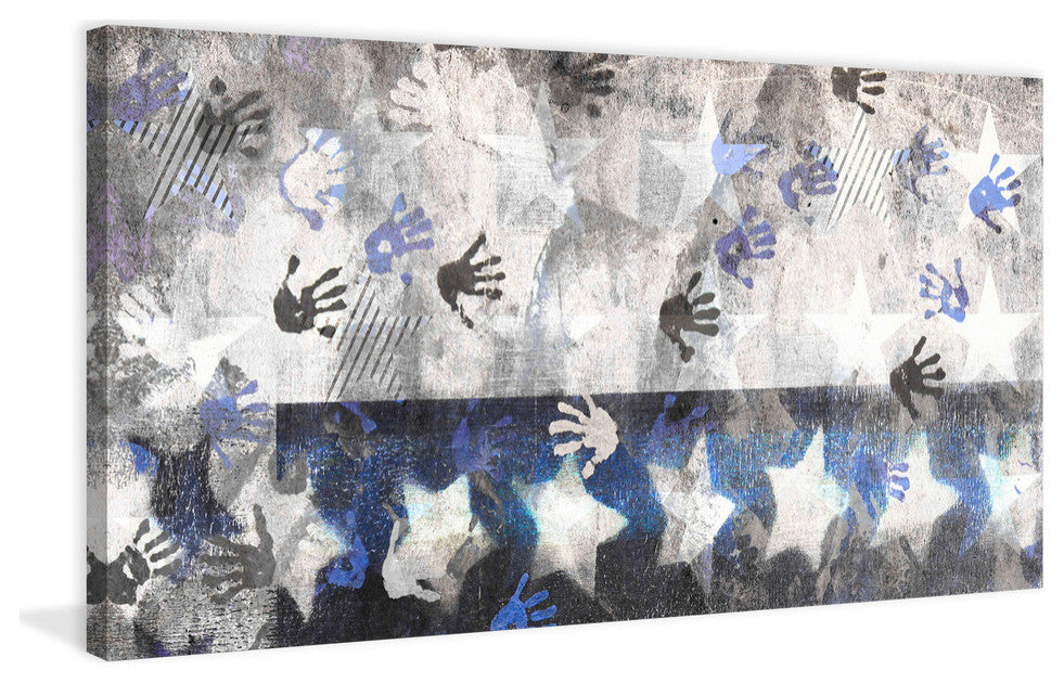 "Hands Across America" Print on Canvas, 24"x12"