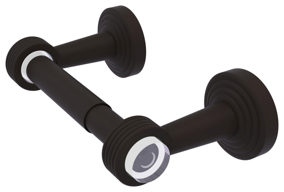 Pacific Beach 2-Post Toilet Tissue Holder with Groovy Accents, Oil Rubbed Bronze