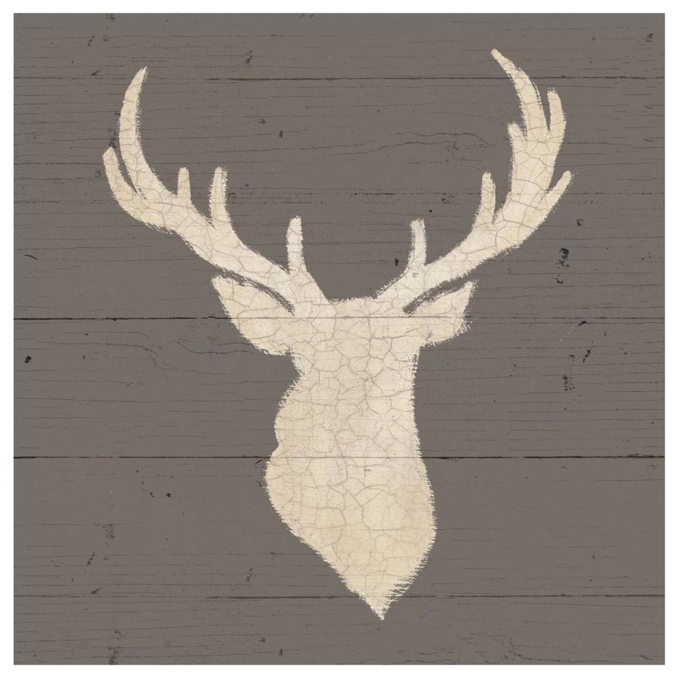 "Rustic Elegance I on Gray Wood" Digital Paper Print by James Wiens, 32"x32"