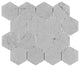 Burgos Aosta White Marble Mosaic Floor and Wall Tile, Box of 11