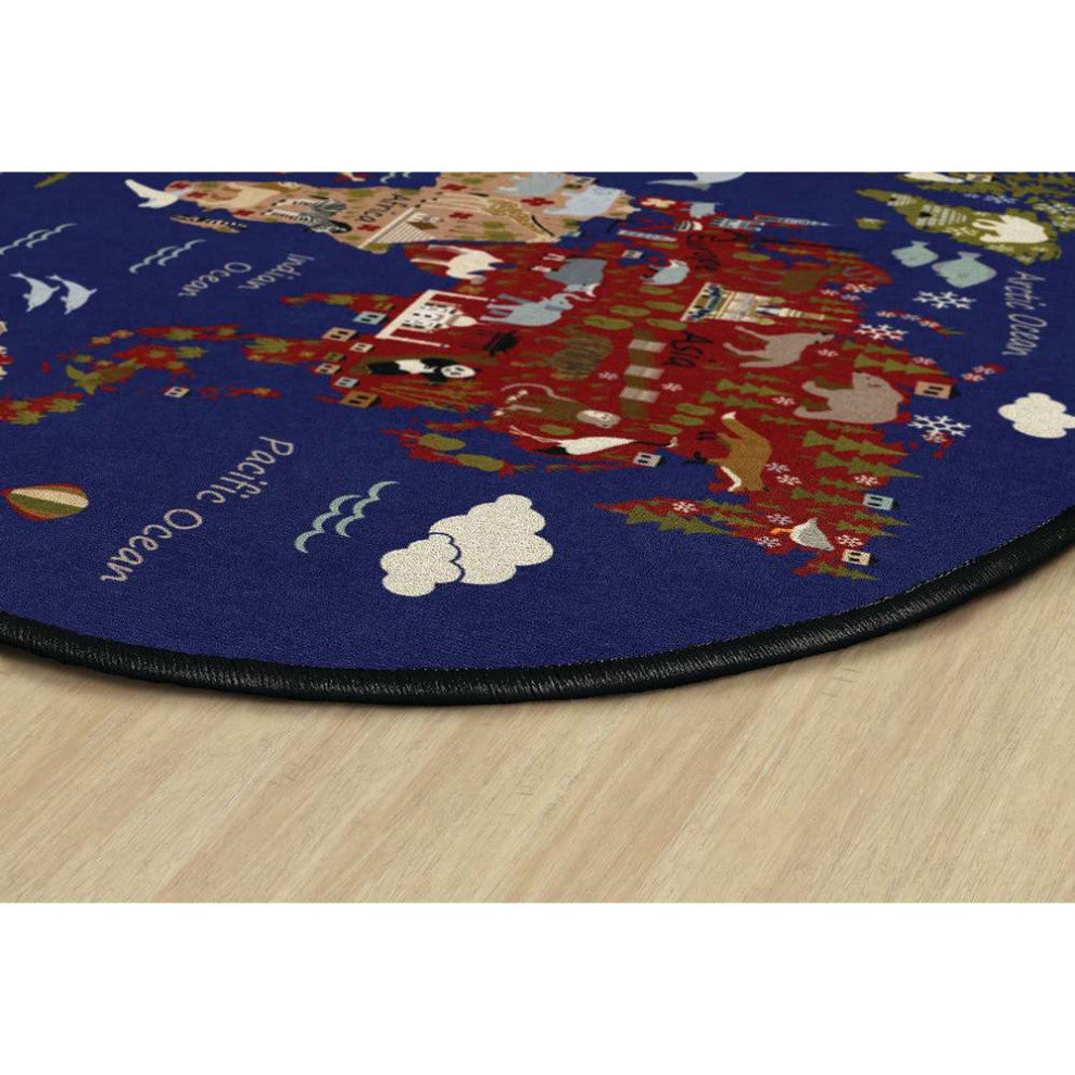 Flagship Carpets FA1343-33FS 6x8'4 World Traveler Earth Tone Rug