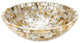 Mother of Pearl Seashell Vessel Sink Gold Rectangular Cube Inlay