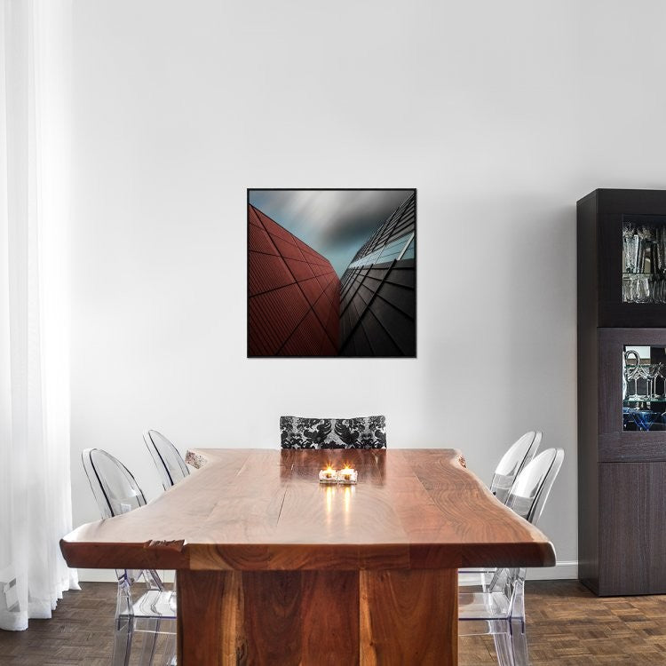 "The Visor" Framed Canvas Giclee by Gilbert Claes, 31x31"