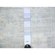 Gray White Wash Peshawar Wool Hand Knotted Runner Oriental Rug, 4'x12'2"