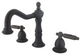Heritage Two Handle 8" to 14" Widespread Lavatory Faucet with Brass Pop-up