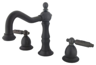 Heritage Two Handle 8" to 14" Widespread Lavatory Faucet with Brass Pop-up