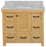 Tuscany 42" Bathroom Vanity, Drift Wood, Carrara Marble