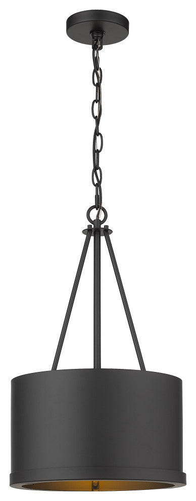 Innovations 383-1S-BK-M383-12-BK-LED 1-Light Mini Pendant, Matte Black