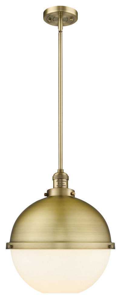 Innovations 201S-BB-HFS-121-BB Hampden 1 Light 12.875" Pendant, Brushed Brass