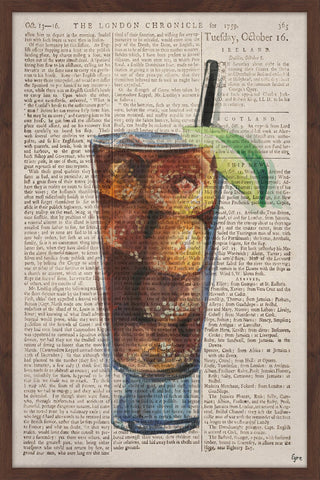 "Rum & Coke II" Framed Painting Print, 24"x36"