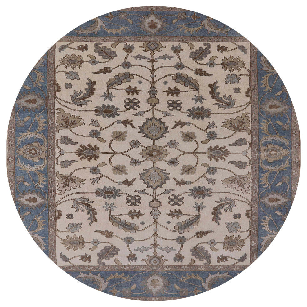 Ahgly Company Indoor Round Mid-Century Modern Area Rugs, 4' Round