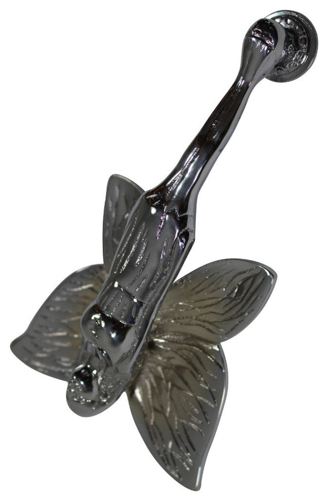 Flower Fairy Chrome Plated Brass Door Knocker with Hardware Renovators Supply