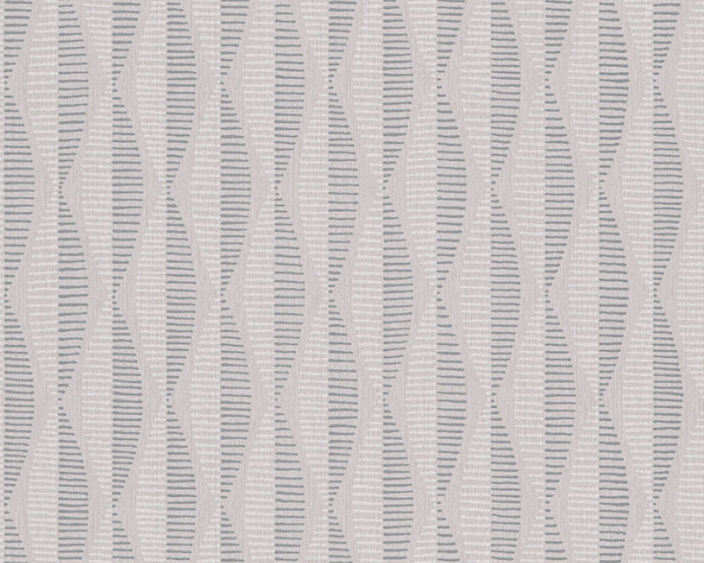 Textured Wallpaper, Oval Shapes, Horizontal Stripes, Beige Silver, 1 Roll