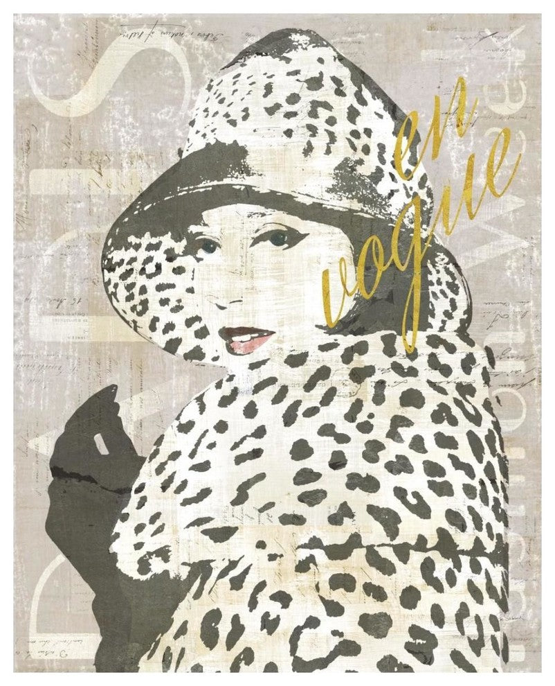 "Fashion Week Paris Screenprint II" Paper Print by Sue Schlabach, 30"x37"