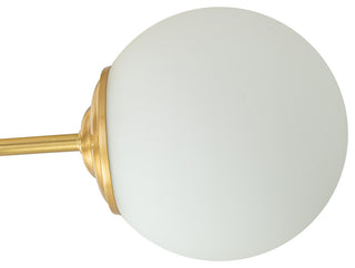 Mid-Century Modern 3-Light Sputnik Glass Globe Semi Flush Mount