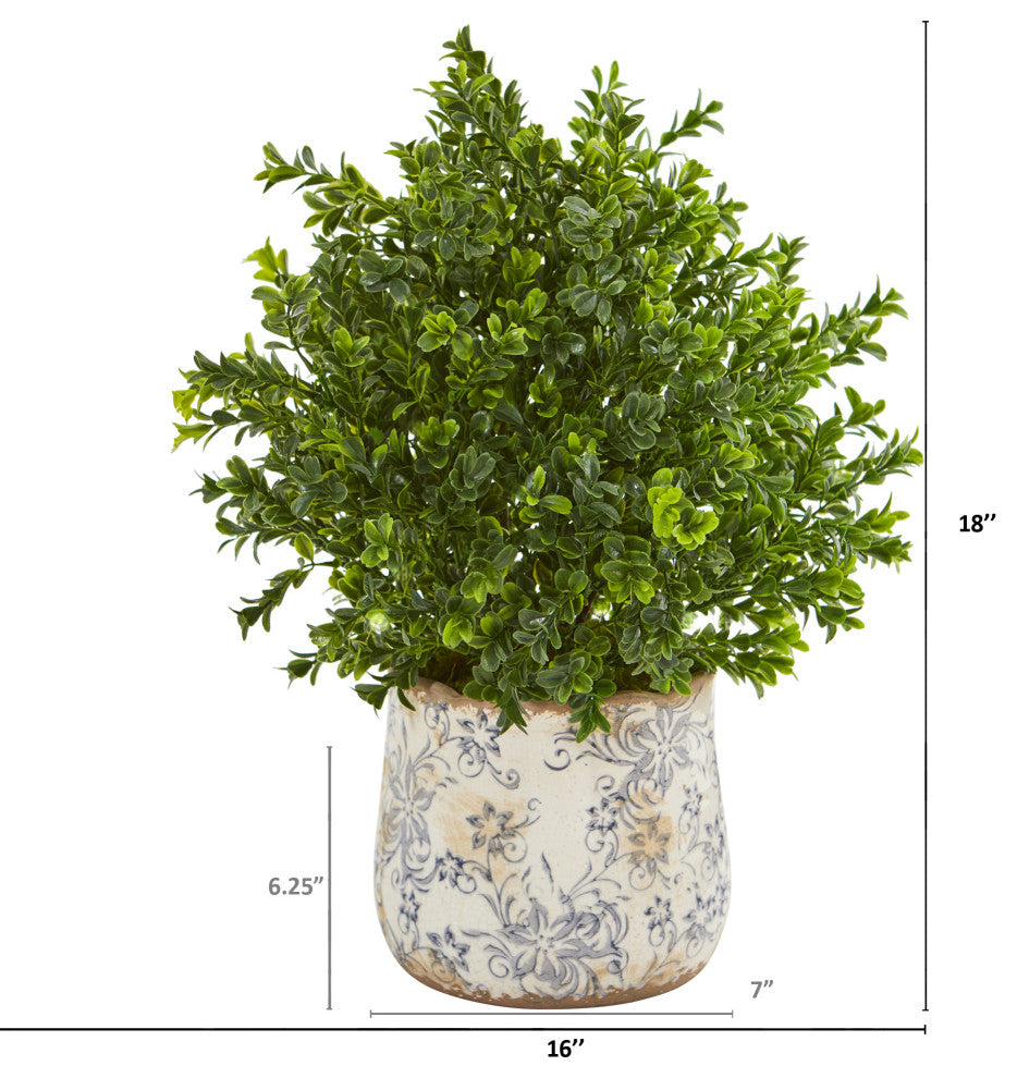 18" Sweet Grass Artificial Plant, Floral Vase, Indoor/Outdoor