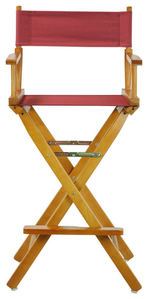030" Director's Chair Honey Oak Frame-Burgundy Canvas