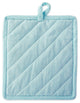 DII Aqua Solid Chambray Pot Holder, Set of 2