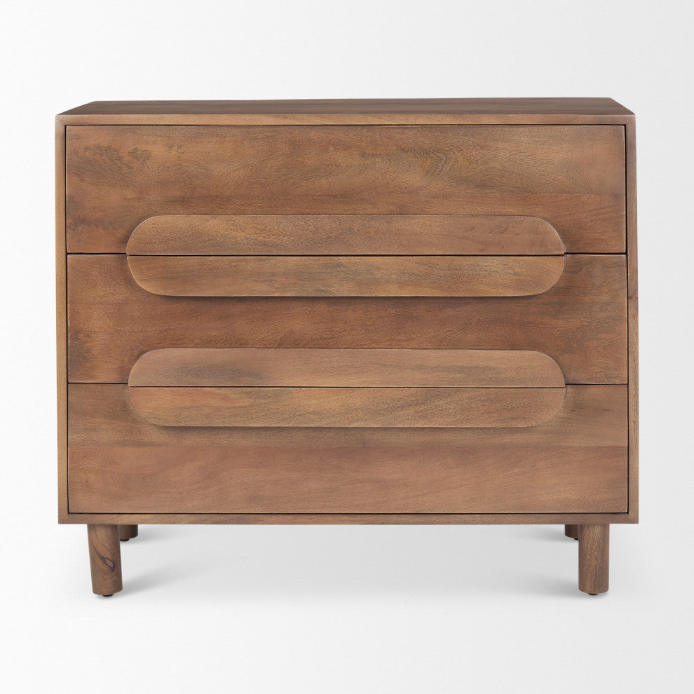 Astrid Medium Brown Solid Wood Cabinet
