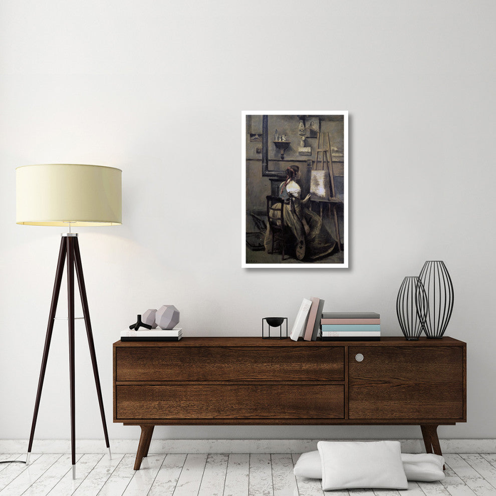 "Corot's Studio" Digital Paper Print by Jean-Baptiste-Camille Corot, 26"x38"