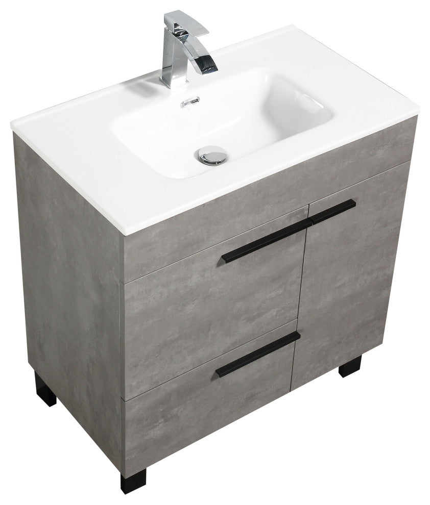 Alma Gill Freestanding Vanity With One Porcelain sink, 32"