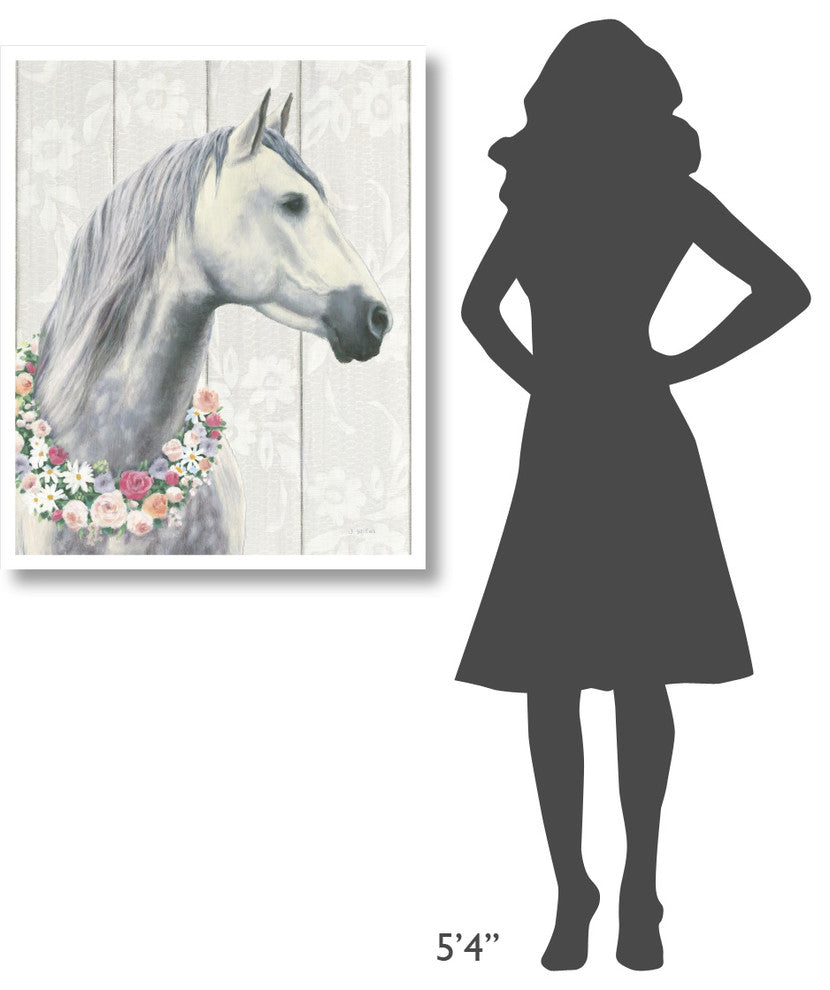 "Spirit Stallion I on Wood" Digital Paper Print by James Wiens, 30"x37"
