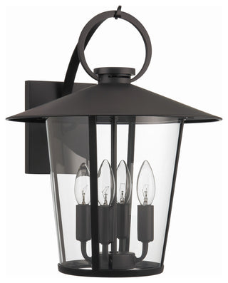 Andover 4-Light Matte Black Outdoor Wall Mount